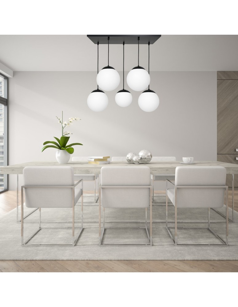 Pendant lamps - Milagro LIMA BLACK 5xE14 pendant lamp MLP6525 - product kolory-swiatla.pl 6