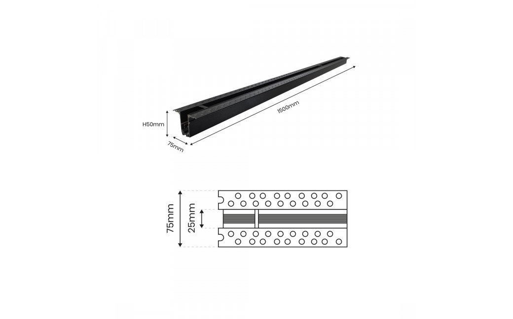 Milagro Szyna podtynkowa MAGNETIC TRACK ML6631