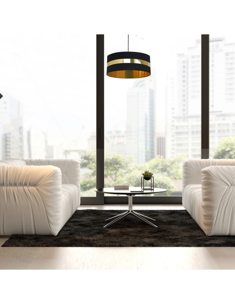 Milagro Lampa wisząca PALMIRA BLACK / GOLD 1xE27 60W MLP6318