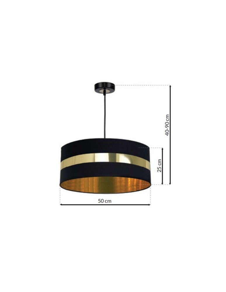 Milagro Lampa wisząca PALMIRA BLACK / GOLD 1xE27 60W MLP6318