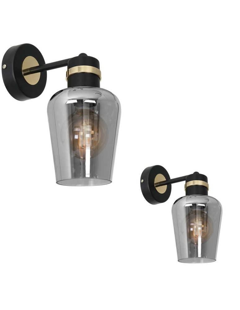Wall lamps - Milagro Wall lamp RICHMOND BLACK / GOLD 1xE27 MLP6536 - product kolory-swiatla.pl 1