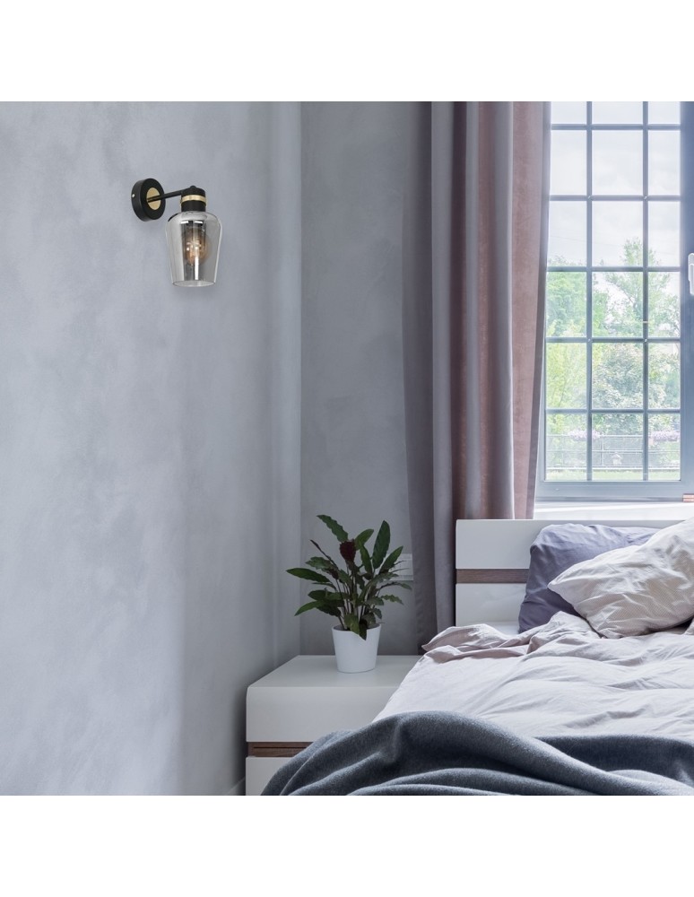 Wall lamps - Milagro Wall lamp RICHMOND BLACK / GOLD 1xE27 MLP6536 - product kolory-swiatla.pl 6