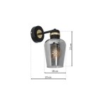 Milagro Kinkiet RICHMOND BLACK / GOLD 1xE27 MLP6536