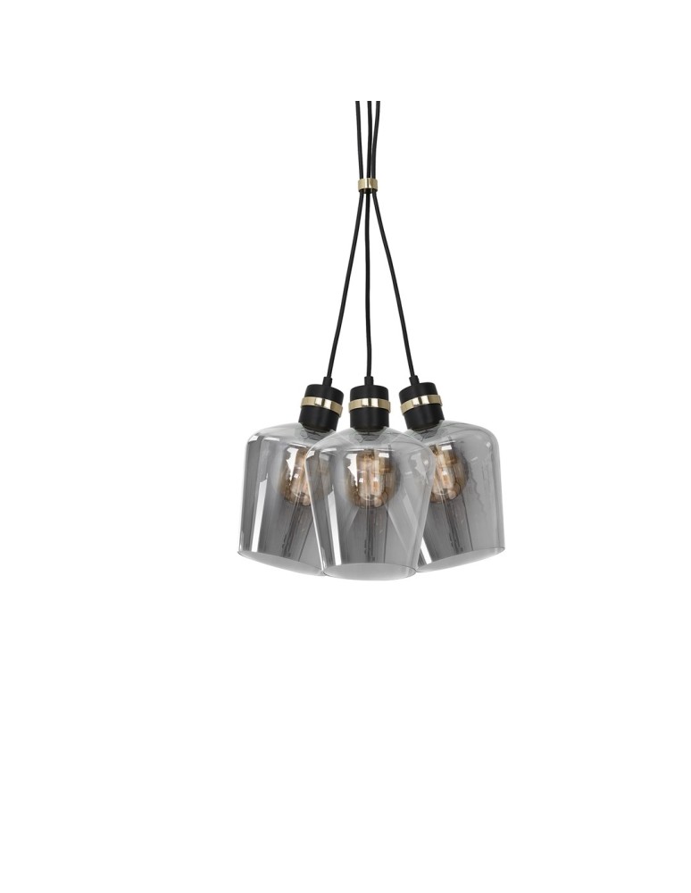 Milagro Lampa wisząca RICHMOND BLACK / GOLD 3xE27  Supeł MLP65400