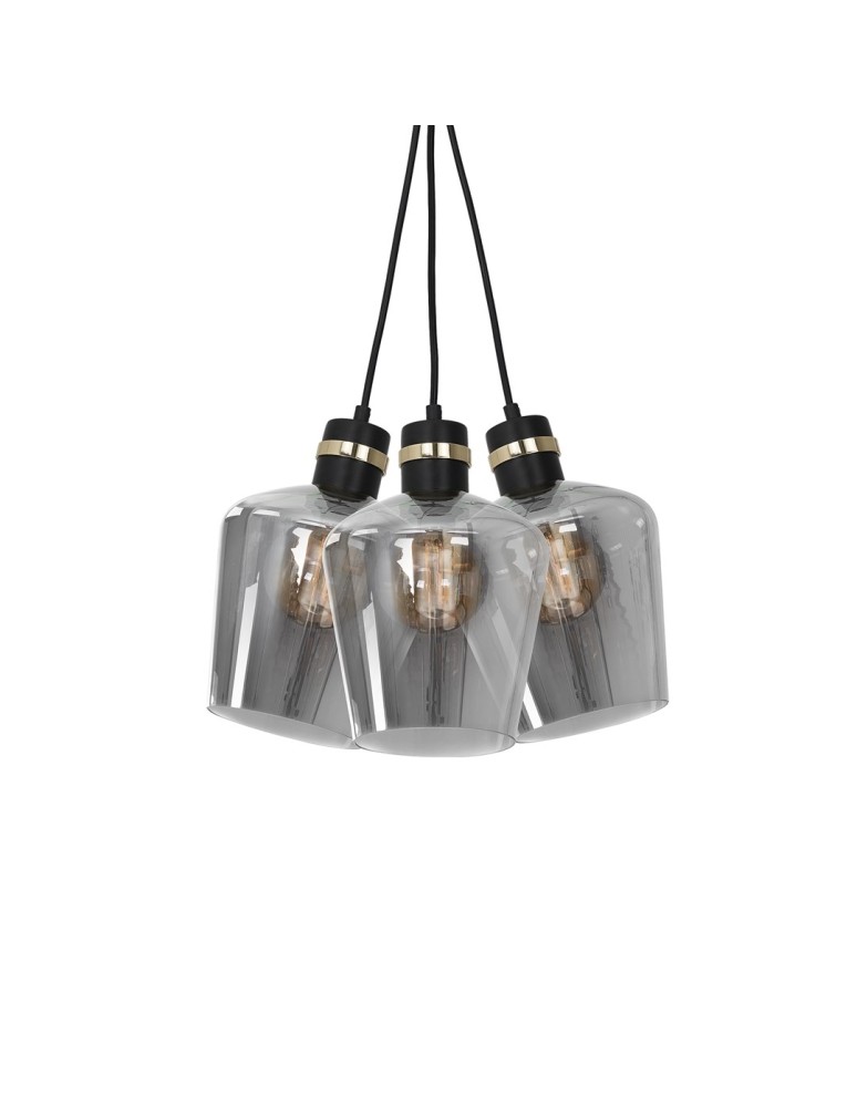 Milagro Lampa wisząca RICHMOND BLACK / GOLD 3xE27  Supeł MLP65400