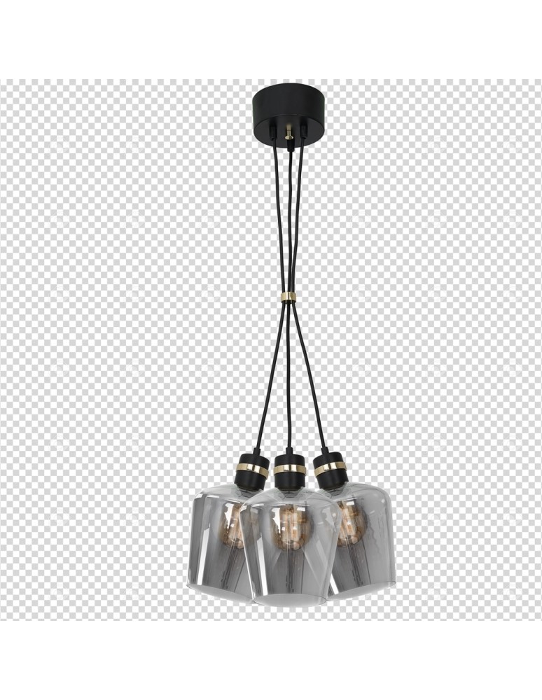 Milagro Lampa wisząca RICHMOND BLACK / GOLD 3xE27  Supeł MLP65400