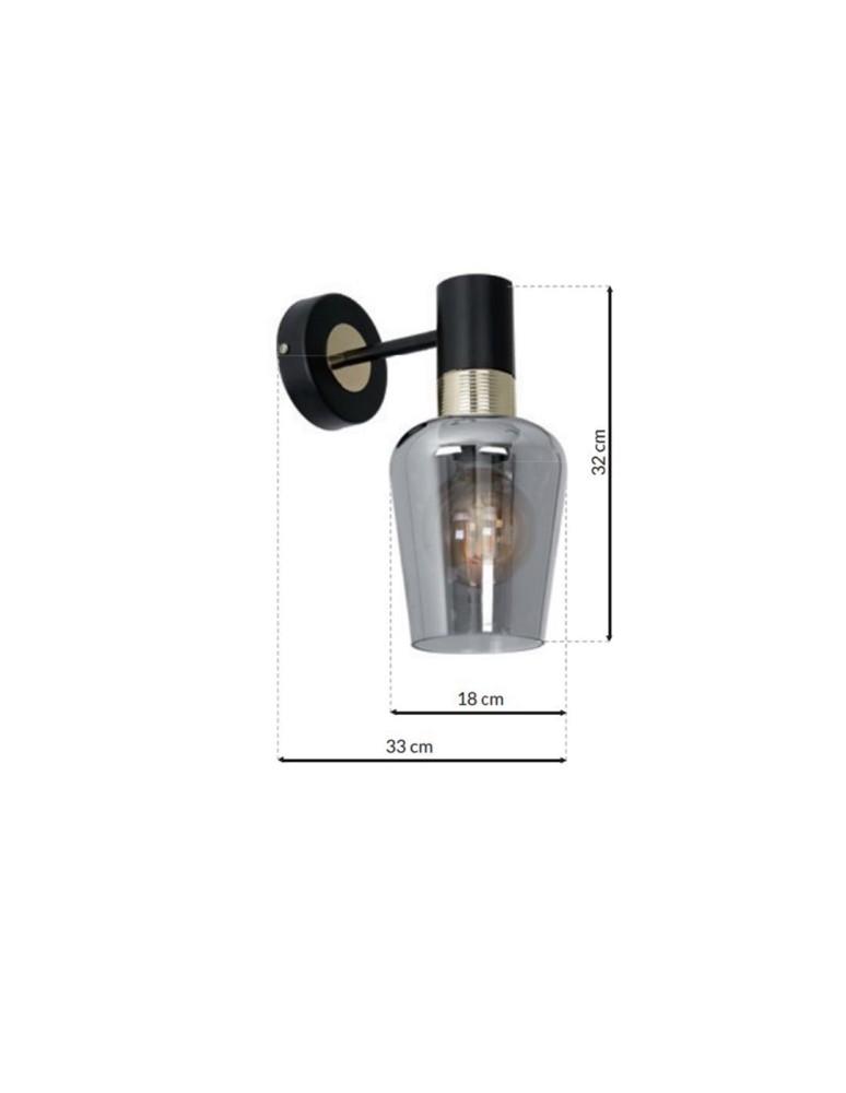 Milagro Kinkiet ROMA BLACK 1xE27 MLP6483