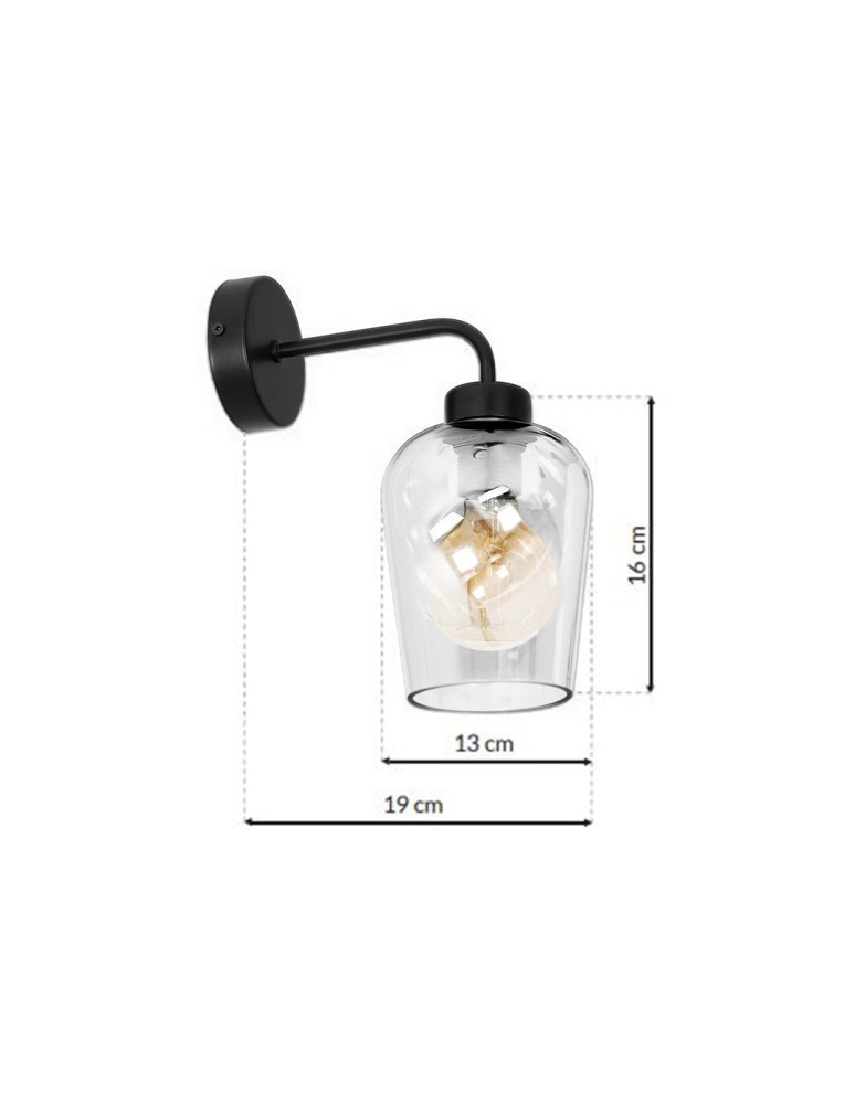 Milagro Kinkiet SANTIAGO CLEAR 1xE27 MLP6599