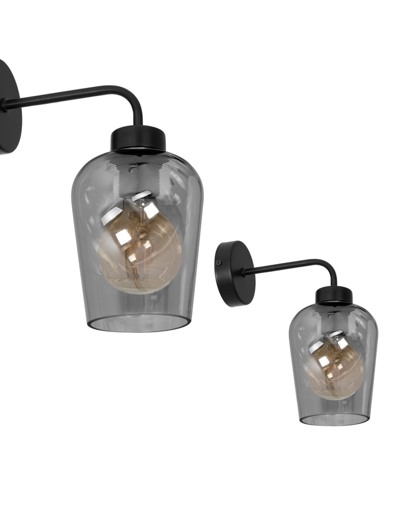 Milagro Kinkiet SANTIAGO SMOKED 1xE27 MLP6600