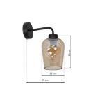 Milagro Kinkiet SANTIAGO AMBER 1xE27 MLP6601 Milagro Kinkiet SANTIAGO AMBER 1xE27 MLP6601