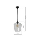 Pendant lamps - Milagro SANTIAGO CLEAR 1xE27 pendant lamp MLP6605 - product 7
