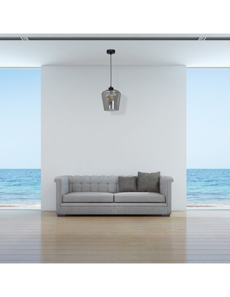 Pendant lamps - Milagro SANTIAGO SMOKED 1xE27 pendant lamp MLP6606 - product kolory-swiatla.pl 6