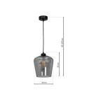 Pendant lamps - Milagro SANTIAGO SMOKED 1xE27 pendant lamp MLP6606 - product 7