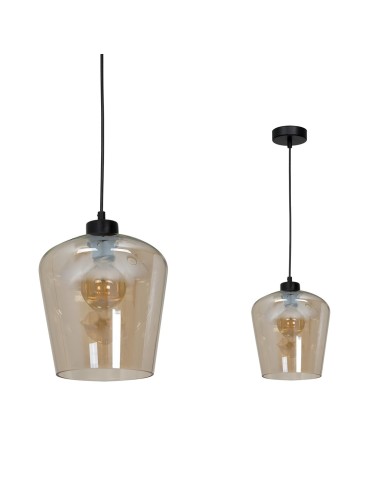 Milagro SANTIAGO AMBER 1xE27 pendant lamp MLP6607