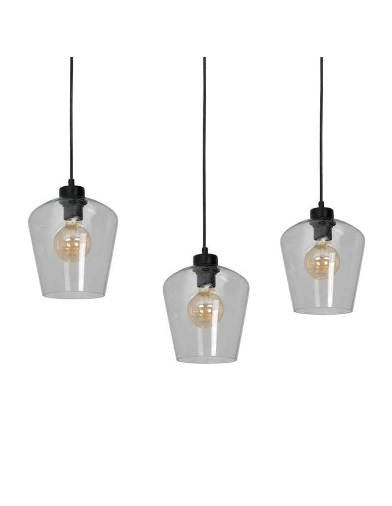 Pendant lamps - Milagro SANTIAGO CLEAR 3xE27 pendant lamp MLP6608 - product kolory-swiatla.pl 3