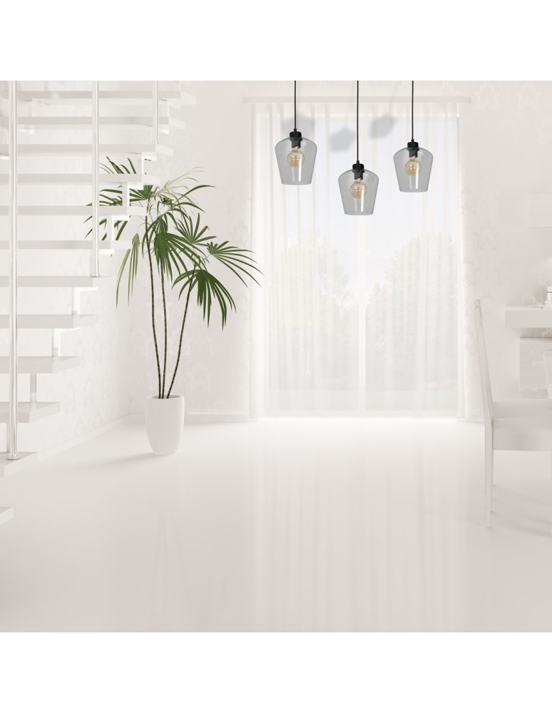 Pendant lamps - Milagro SANTIAGO CLEAR 3xE27 pendant lamp MLP6608 - product kolory-swiatla.pl 6