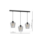 Milagro Lampa wisząca SANTIAGO CLEAR 3xE27 MLP6608