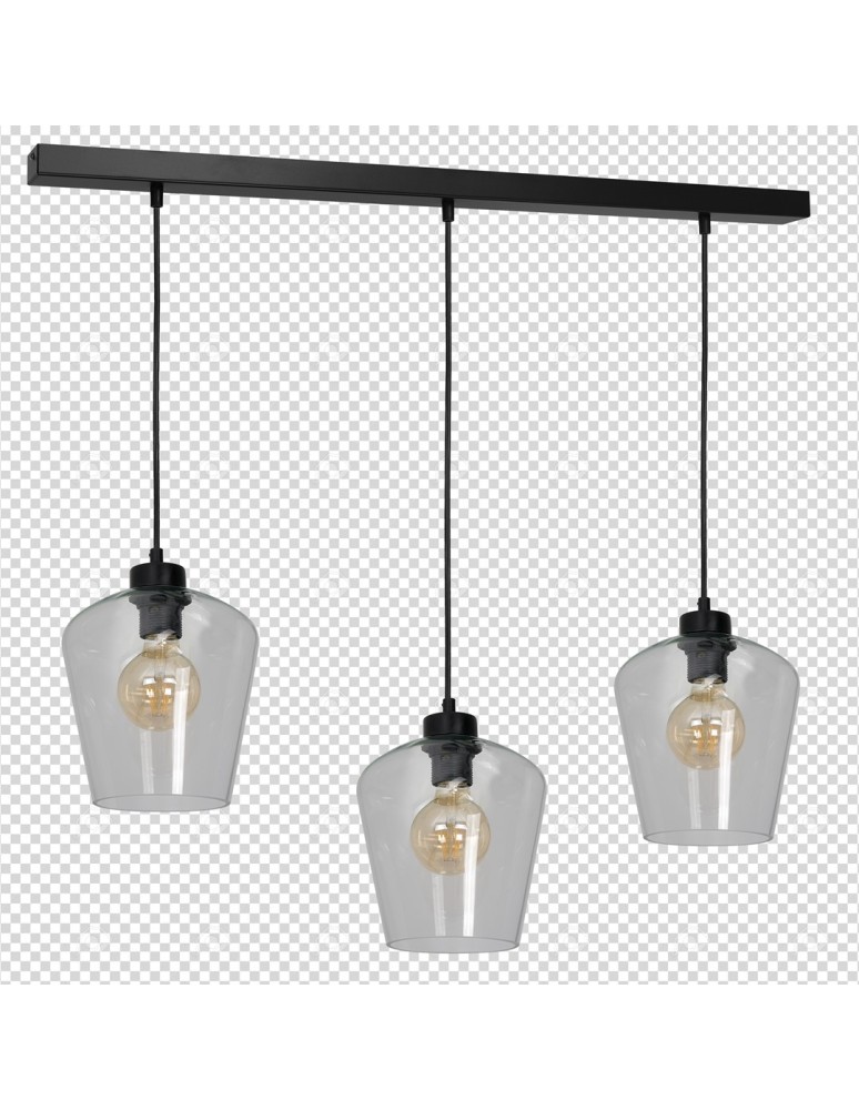 Pendant lamps - Milagro SANTIAGO CLEAR 3xE27 pendant lamp MLP6608 - product kolory-swiatla.pl 8