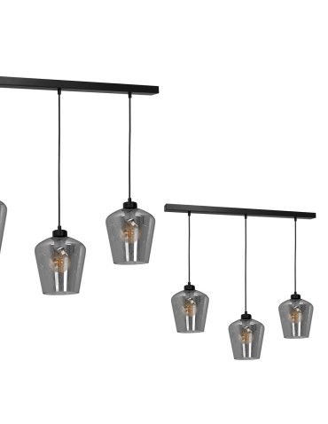 Milagro SANTIAGO SMOKED 3xE27 pendant lamp MLP6609