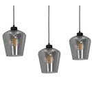 Pendant lamps - Milagro SANTIAGO SMOKED 3xE27 pendant lamp MLP6609 - product 4