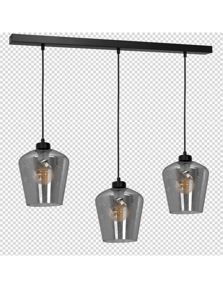 Milagro Lampa wisząca SANTIAGO SMOKED 3xE27 MLP6609