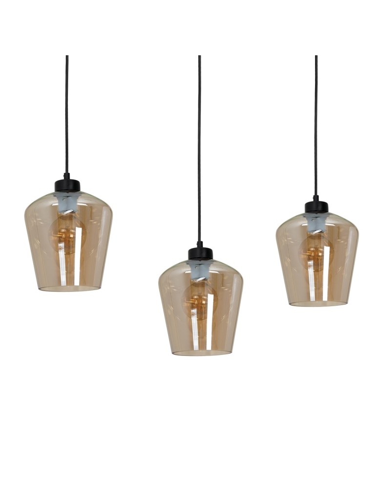Milagro Lampa wisząca SANTIAGO AMBER 3xE27 MLP6610