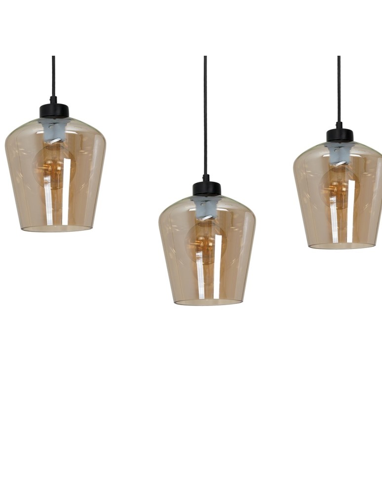Milagro Lampa wisząca SANTIAGO AMBER 3xE27 MLP6610