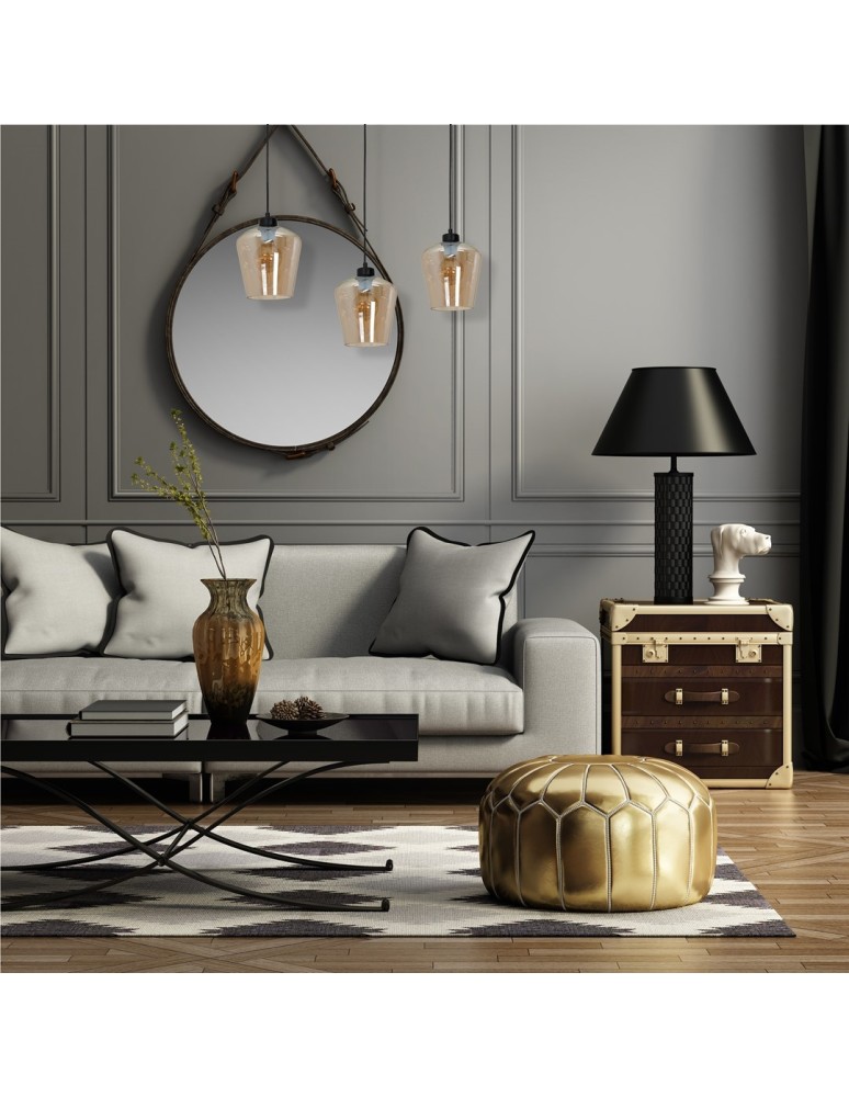 Milagro Lampa wisząca SANTIAGO AMBER 3xE27 MLP6610