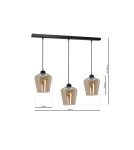 Milagro Lampa wisząca SANTIAGO AMBER 3xE27 MLP6610