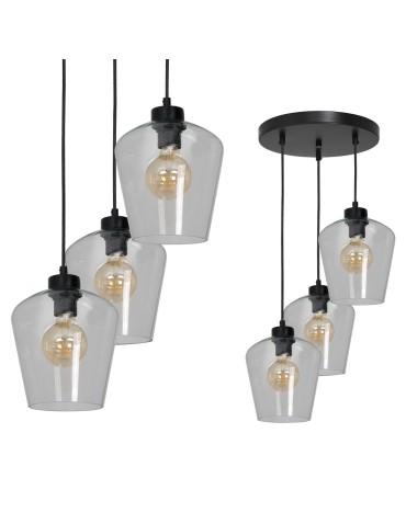 Milagro SANTIAGO CLEAR 3xE27 pendant lamp MLP6611