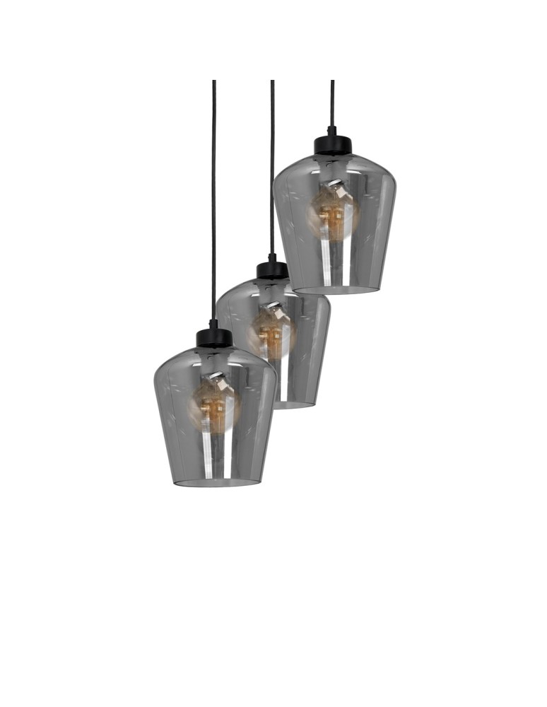 Milagro Lampa wisząca SANTIAGO SMOKED 3xE27 MLP6612