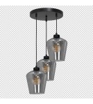 Milagro Lampa wisząca SANTIAGO SMOKED 3xE27 MLP6612