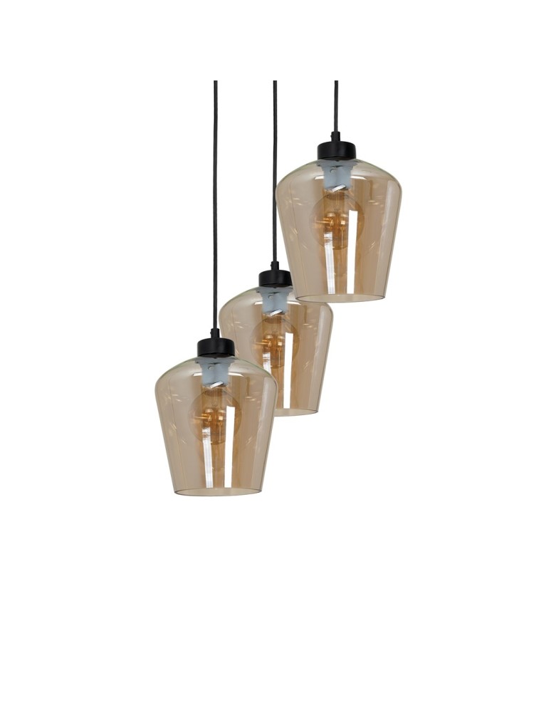 Milagro Lampa wisząca SANTIAGO AMBER 3xE27 MLP6613