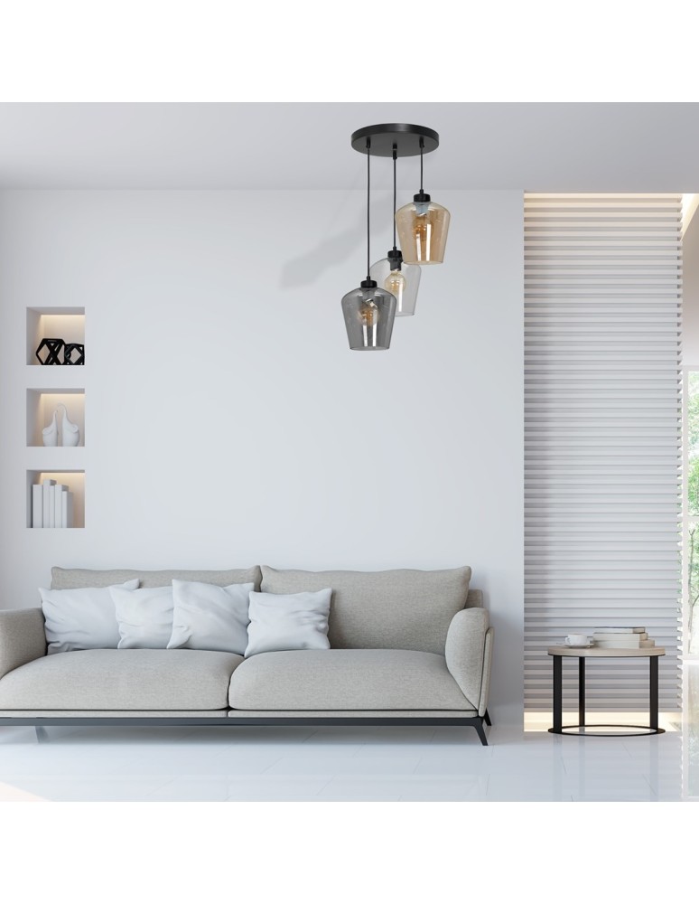 Milagro Lampa wisząca SANTIAGO MIX 3xE27 MLP6614