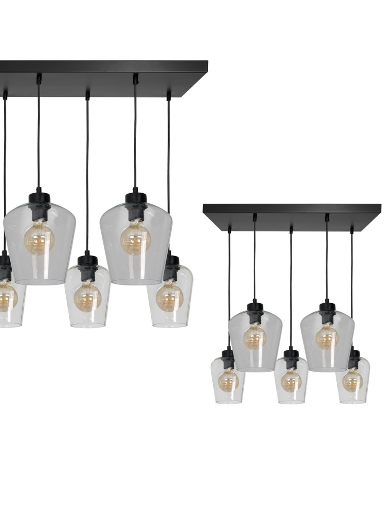 Milagro Lampa wisząca SANTIAGO CLEAR 5xE27 MLP6615