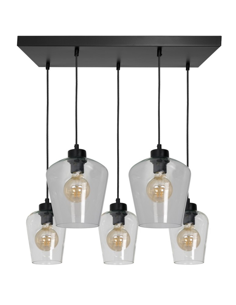 Milagro Lampa wisząca SANTIAGO CLEAR 5xE27 MLP6615