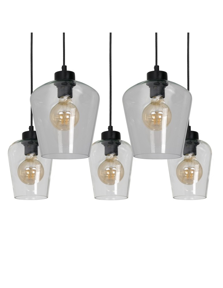 Milagro Lampa wisząca SANTIAGO CLEAR 5xE27 MLP6615