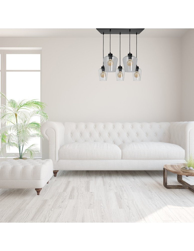 Milagro Lampa wisząca SANTIAGO CLEAR 5xE27 MLP6615