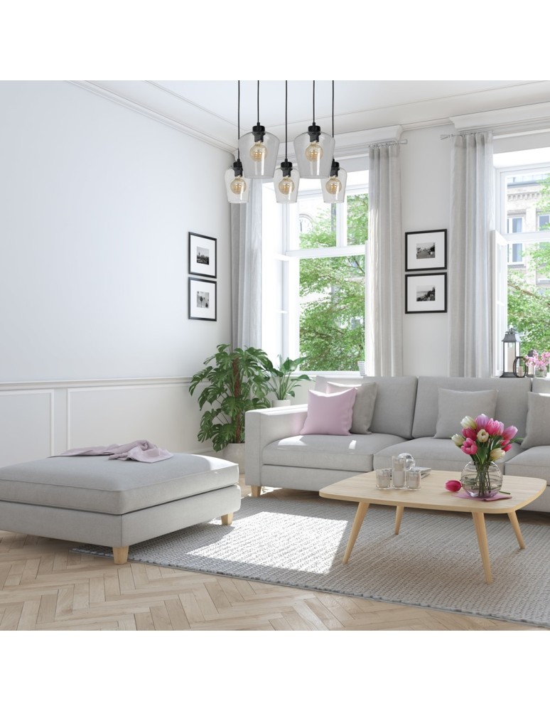 Milagro Lampa wisząca SANTIAGO CLEAR 5xE27 MLP6615