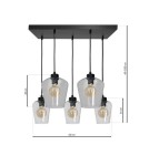 Milagro Lampa wisząca SANTIAGO CLEAR 5xE27 MLP6615