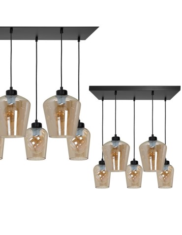 Milagro Lampa wisząca SANTIAGO AMBER 5xE27 MLP6617