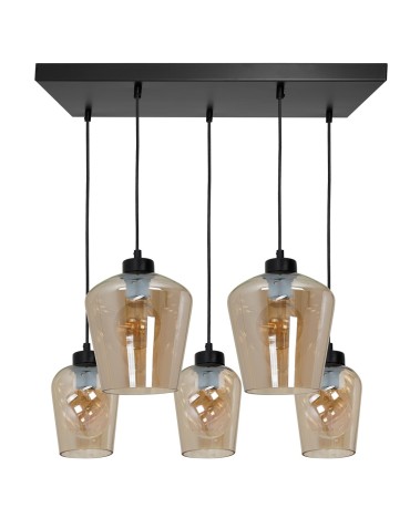 Milagro SANTIAGO AMBER 5xE27 pendant lamp MLP6617 - product 2