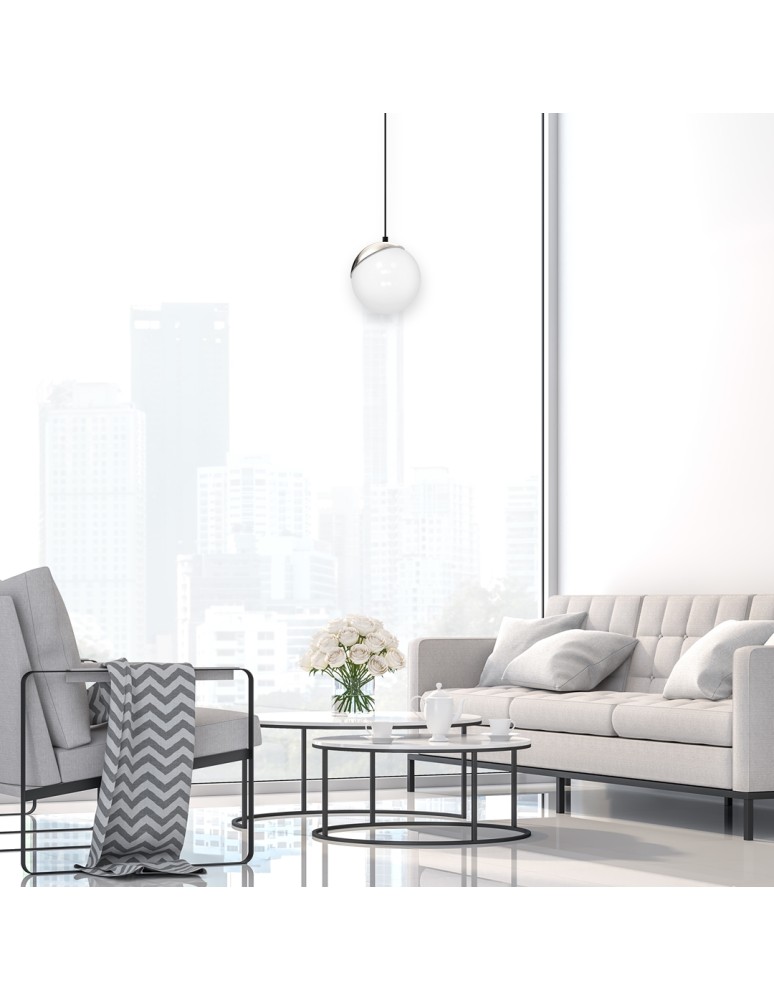 Pendant lamps - Milagro SFERA BLACK/CHROME 1xE14 pendant lamp MLP4673 - product kolory-swiatla.pl 5