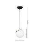 Milagro Lampa wisząca SFERA BLACK/CHROME 1xE14 MLP4673