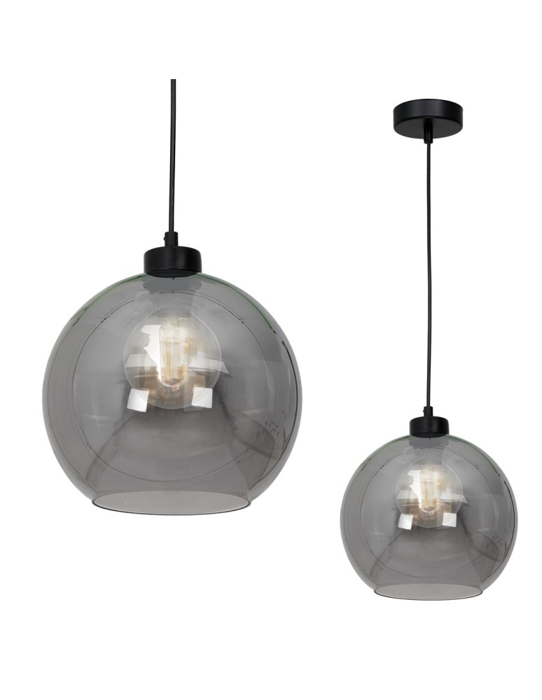 Pendant lamps - Milagro SOFIA SMOKED 1xE27 pendant lamp MLP6577 - product kolory-swiatla.pl 1