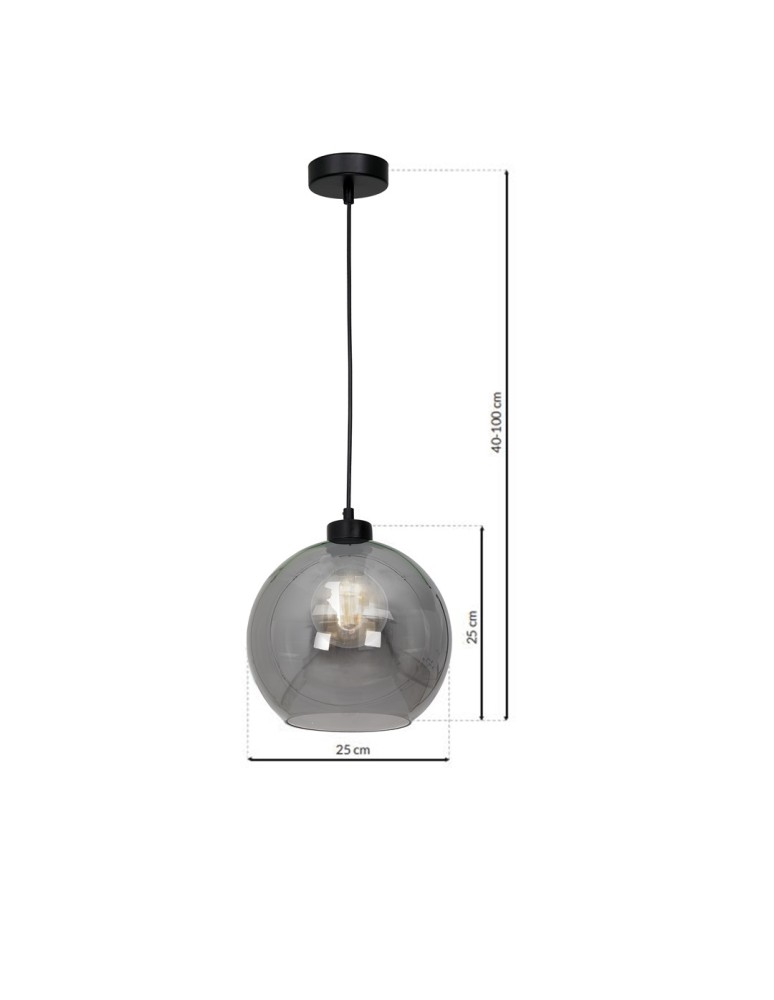 Pendant lamps - Milagro SOFIA SMOKED 1xE27 pendant lamp MLP6577 - product kolory-swiatla.pl 7