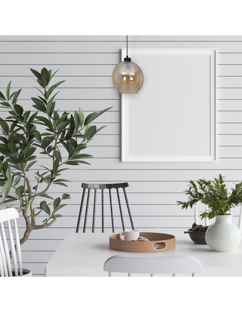 Pendant lamps - Milagro SOFIA AMBER 1xE27 pendant lamp MLP6578 - product kolory-swiatla.pl 6