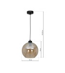 Pendant lamps - Milagro SOFIA AMBER 1xE27 pendant lamp MLP6578 - product 7