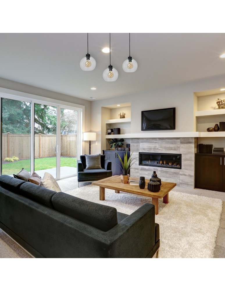 Pendant lamps - Milagro SOFIA CLEAR 3xE27 pendant lamp MLP6579 - product kolory-swiatla.pl 5