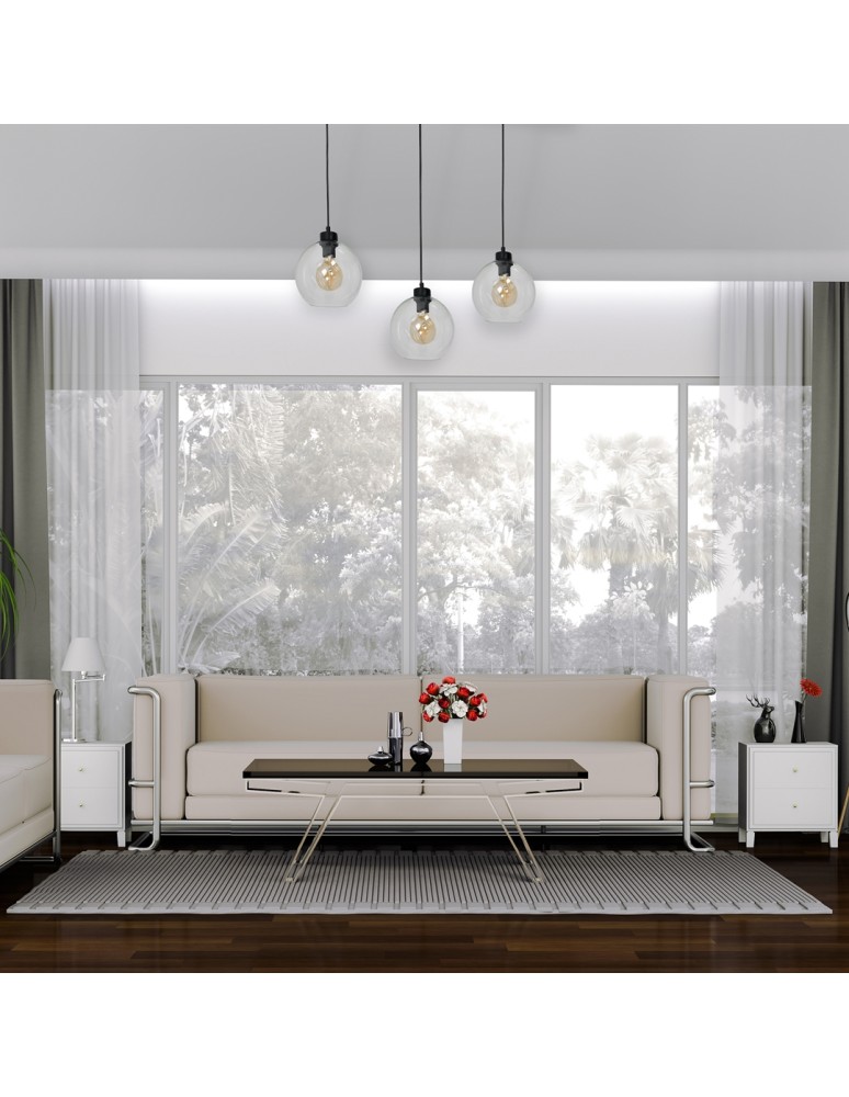 Pendant lamps - Milagro SOFIA CLEAR 3xE27 pendant lamp MLP6579 - product kolory-swiatla.pl 6